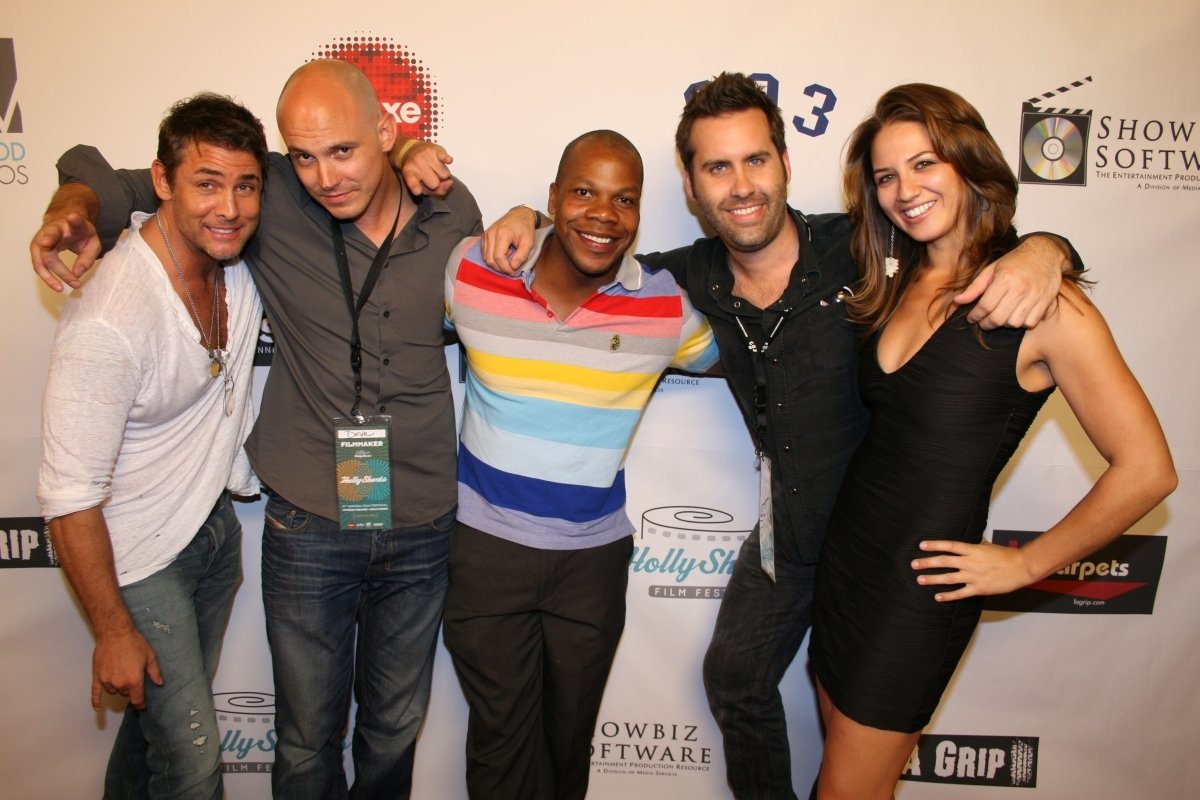 HOLLYSHORTS FILM FESTIVAL 2012 RED CARPET: From left; Eric Klein, Dave Schwep, Tommy Carell, Kelly McCoy and Stephanie Butler.