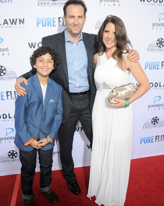 Kevin Sizemore, Gina Lombardi and Gunnar Sizemore at the WOODLAWN premier in Los Angeles.