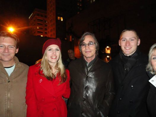 The family with Jackson Browne.