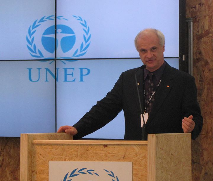 Mark Terry speaking at the Rio+20 United Nations Conference on Sustainability, 2012.