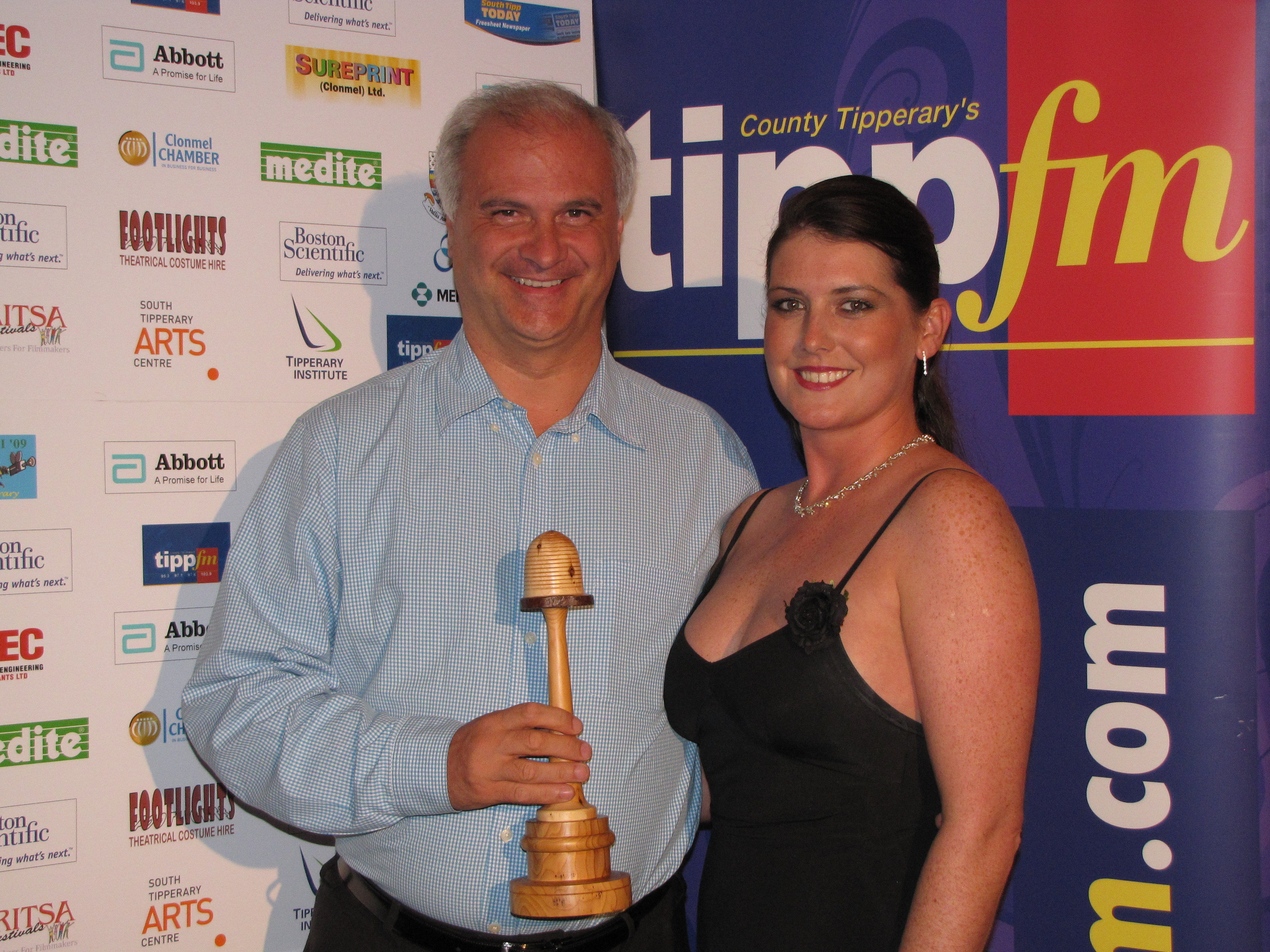 Director Mark Terry accepts the Best Environmental Film Award at the International Film Festival Ireland, Sept. 12, 2009.