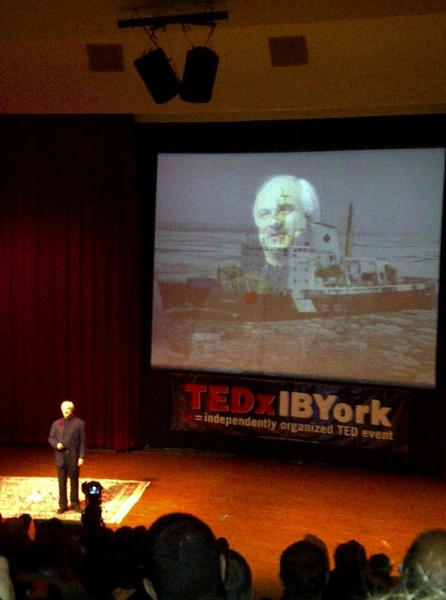 Mark Terry delivering a TED Talk, Toronto, 2012.