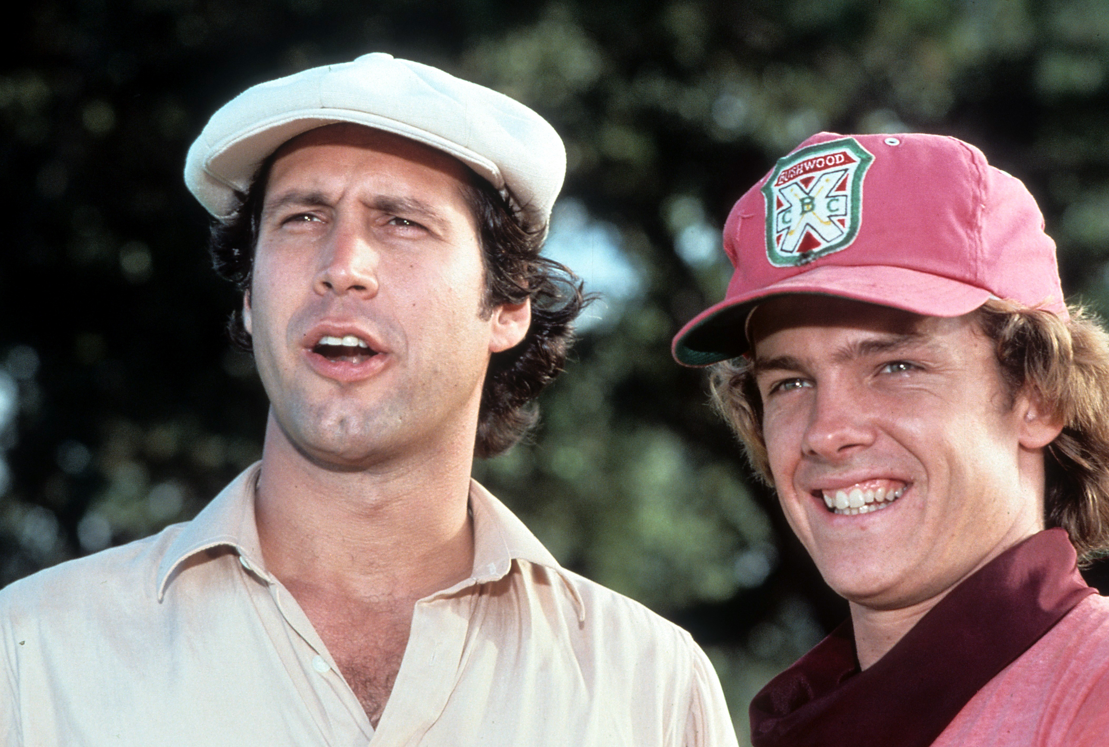 Still of Chevy Chase and Michael O'Keefe in Caddyshack (1980)