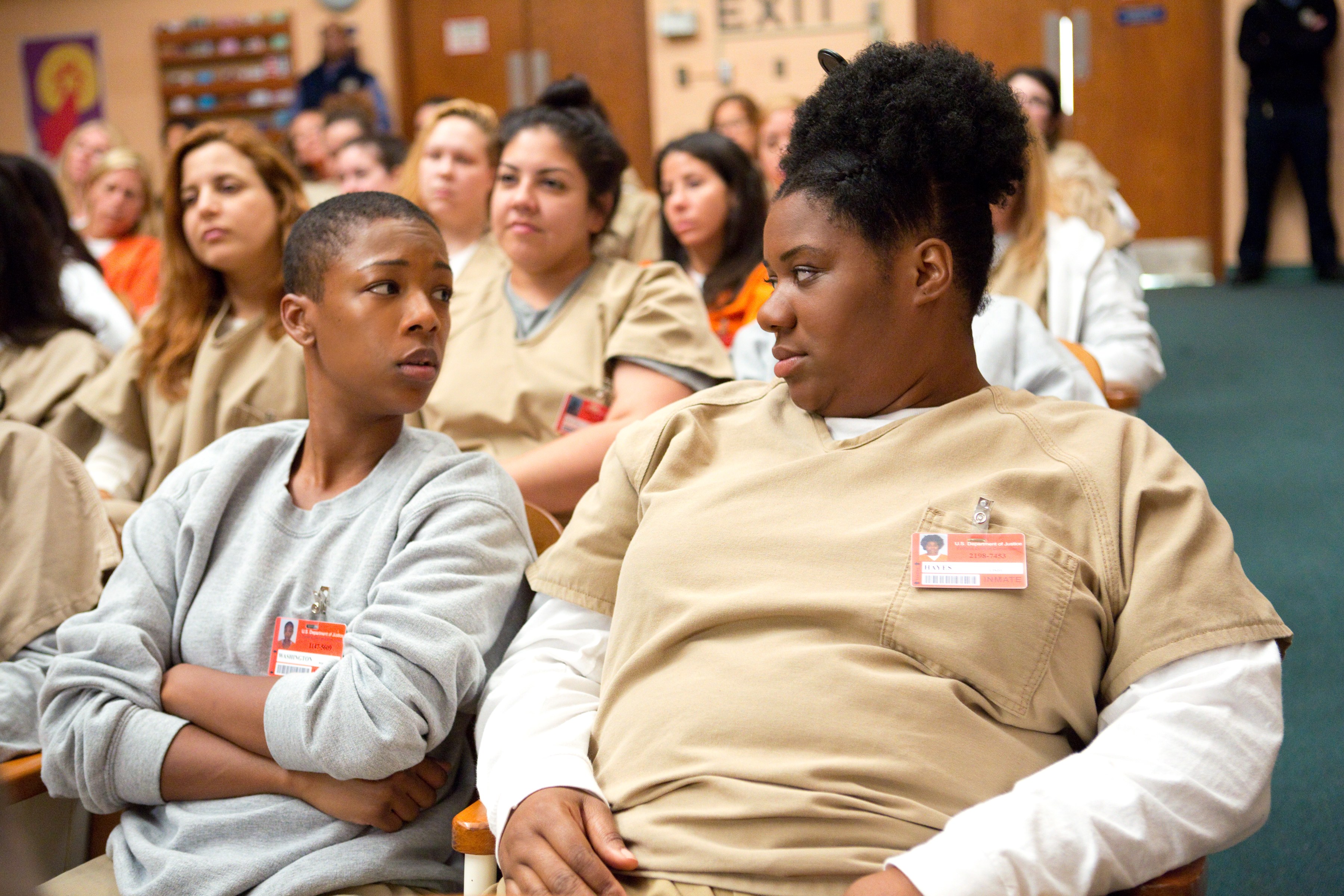 Still of Adrienne C. Moore and Samira Wiley in Orange Is the New Black (2013)