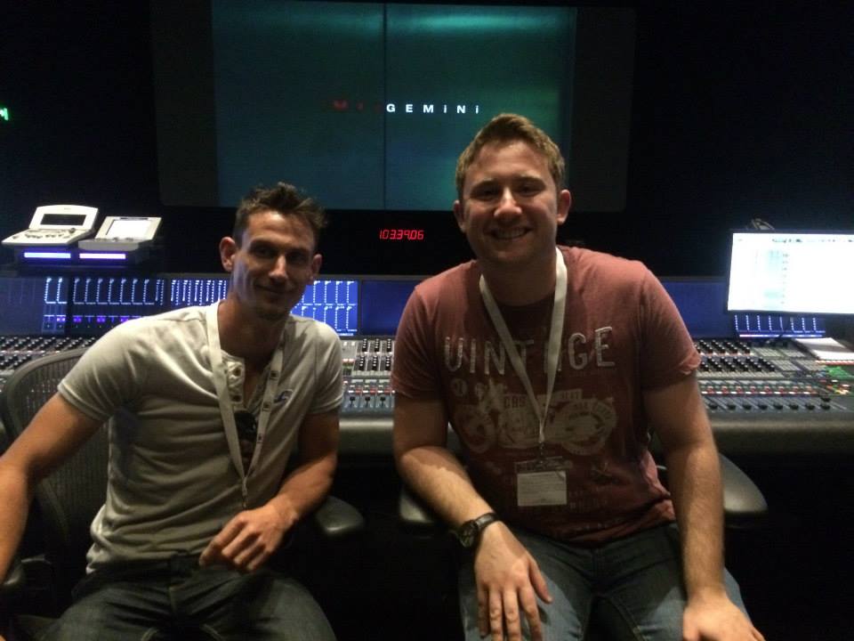 Mixing film Gemini at Twickenham studios with sound designer/Composer James Rogers and Director Bobby Hodgson