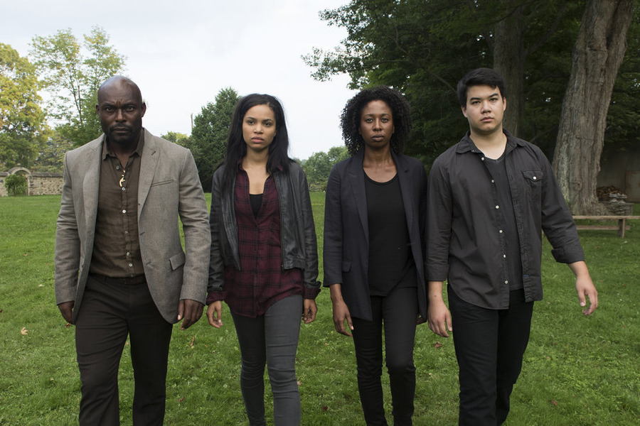 Still of Raven Dauda, Jimmy Jean-Louis, Timothy Lai and Nesta Cooper in Heroes Reborn (2015)