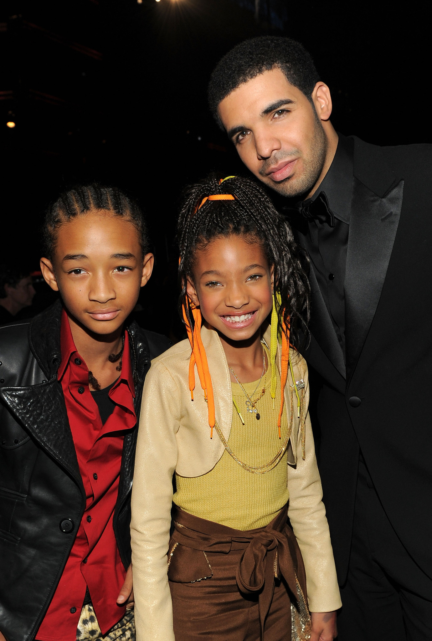 Aubrey Graham, Jaden Smith and Willow Smith