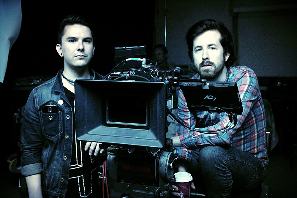 Stuart Ortiz and Colin Minihan on set of Extraterrestrial (IFC Films)