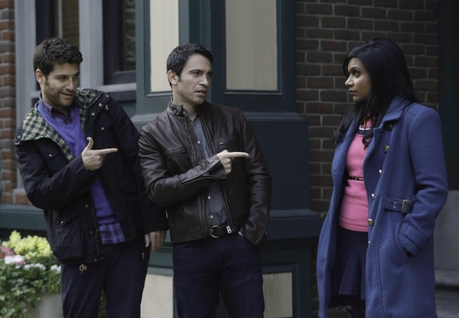 Still of Chris Messina, Adam Pally and Mindy Kaling in The Mindy Project (2012)