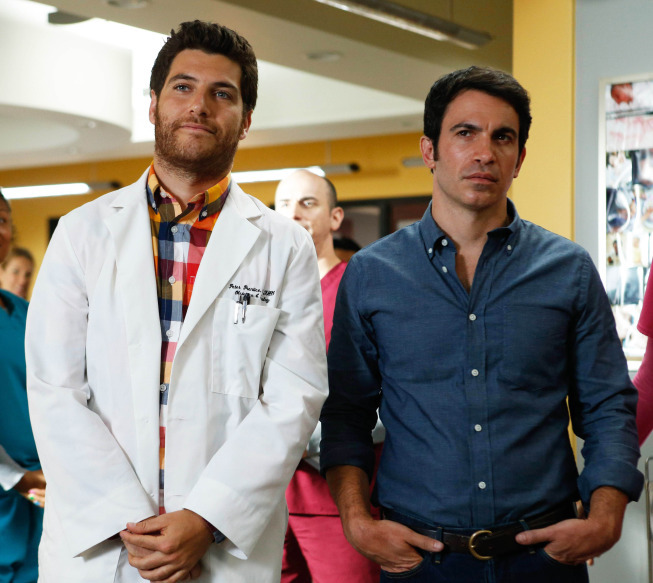 Still of Chris Messina and Adam Pally in The Mindy Project (2012)