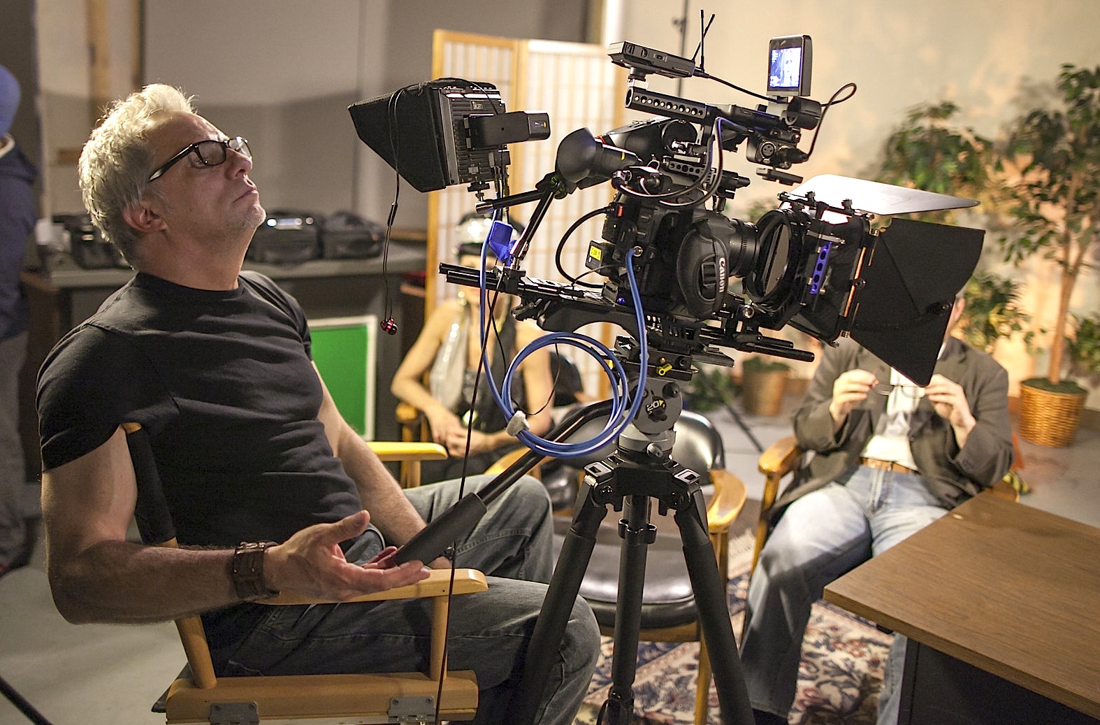 on set with Canon EOS C300 cinema camera