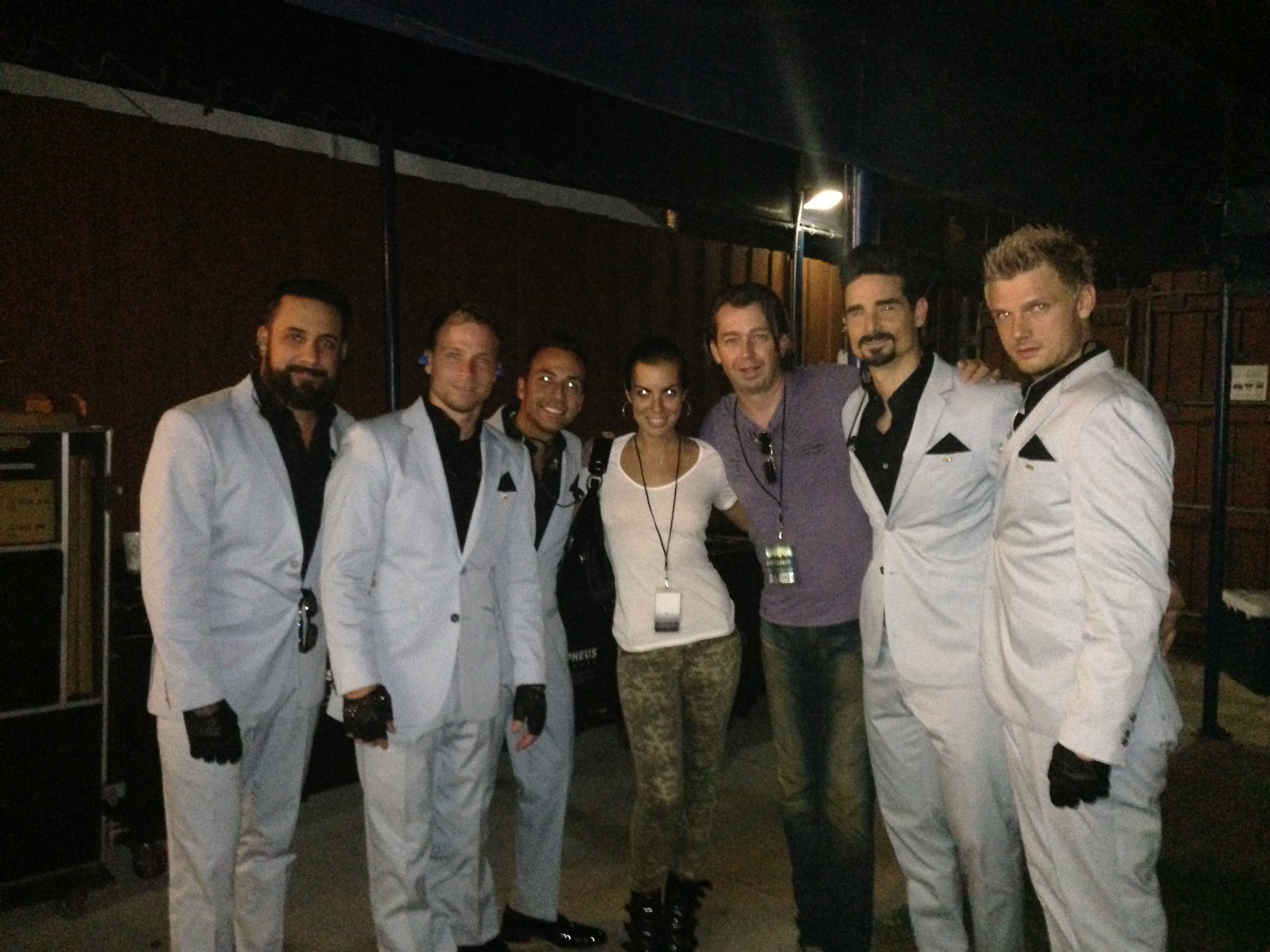 Backstage with the Backstreet Boys before their concert