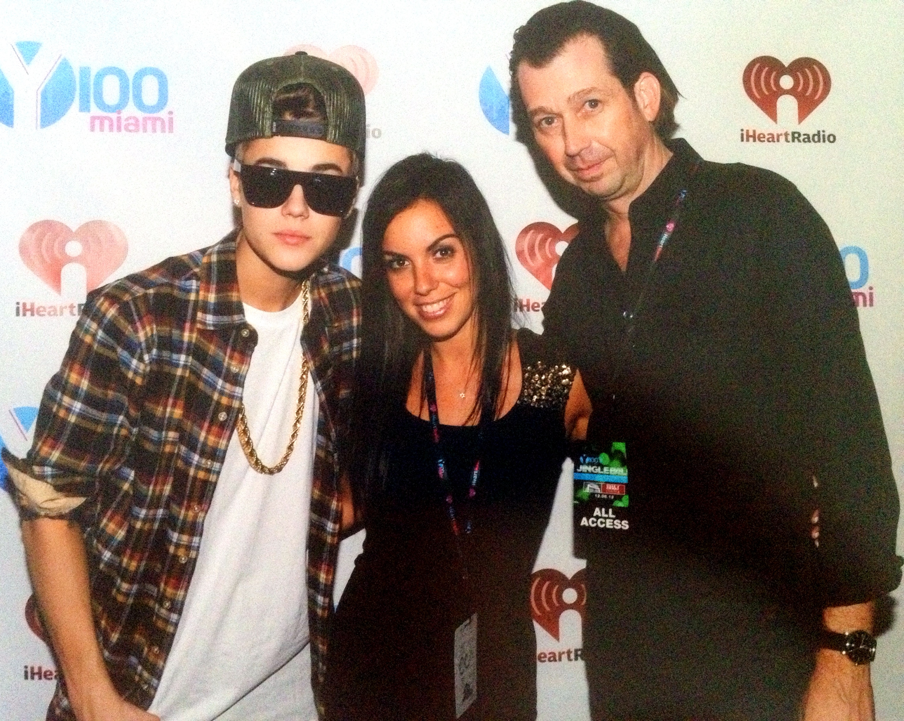 with Justin Bieber @ Y100 Jingle Ball 2012