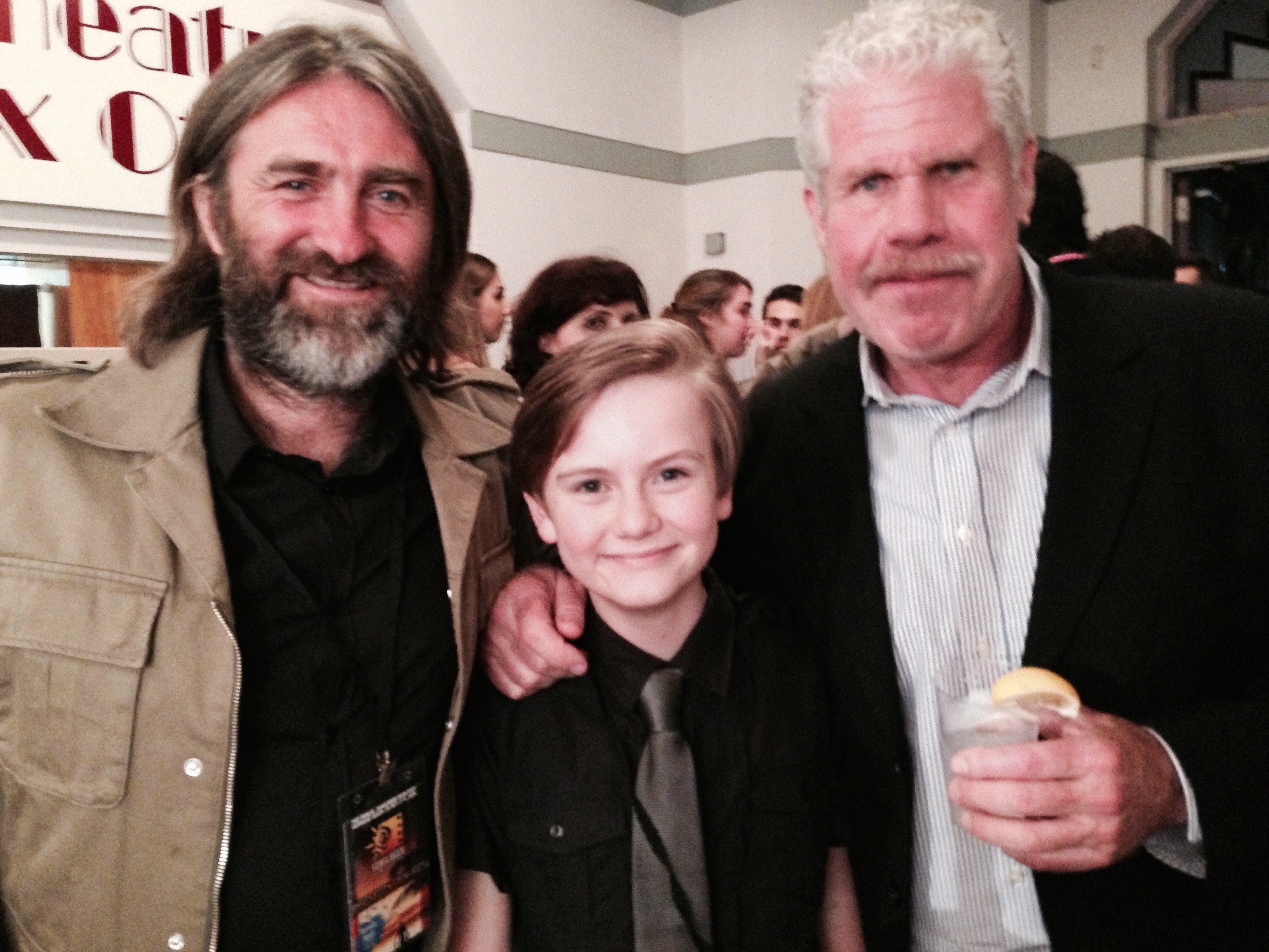 Major with Ross Clarke (Director) and Ron Perlman at screening of Desiree (Dermaphoria)