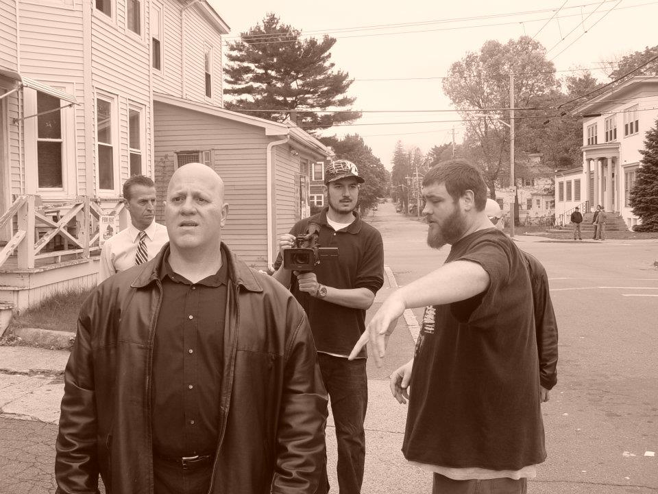 on the set of Boston Massacre Episode Two with Bill Jacques, Joe Campanella, Henry Ligocki and Todd Therrien