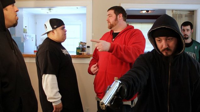 On the set of the Snowgoons 