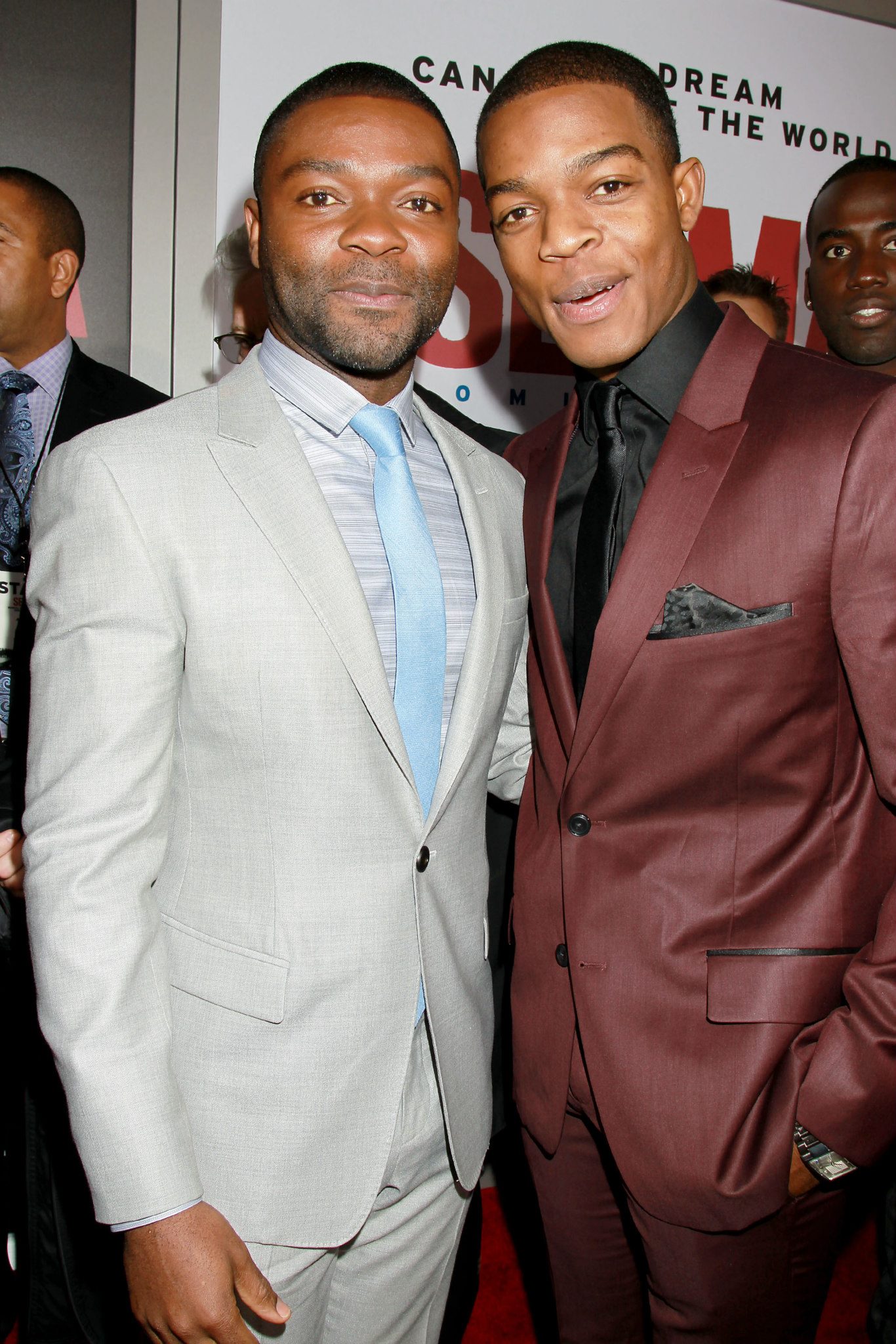 Stephan James and David Oyelowo at the New York premiere of 'Selma'.