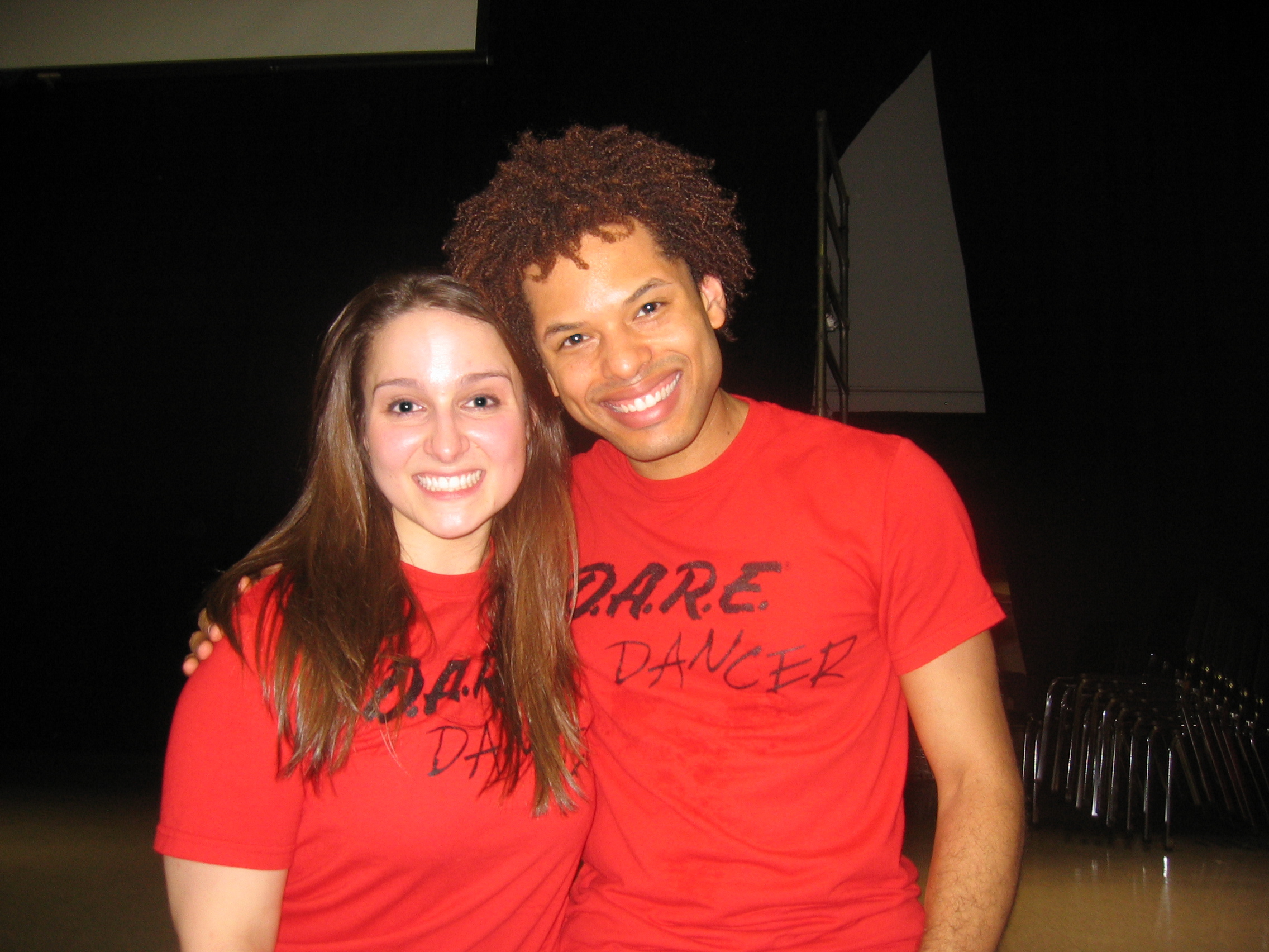 With fellow teaching artist, Rachel Marie Laporte, at final D.A.R.E. Dance Assembly