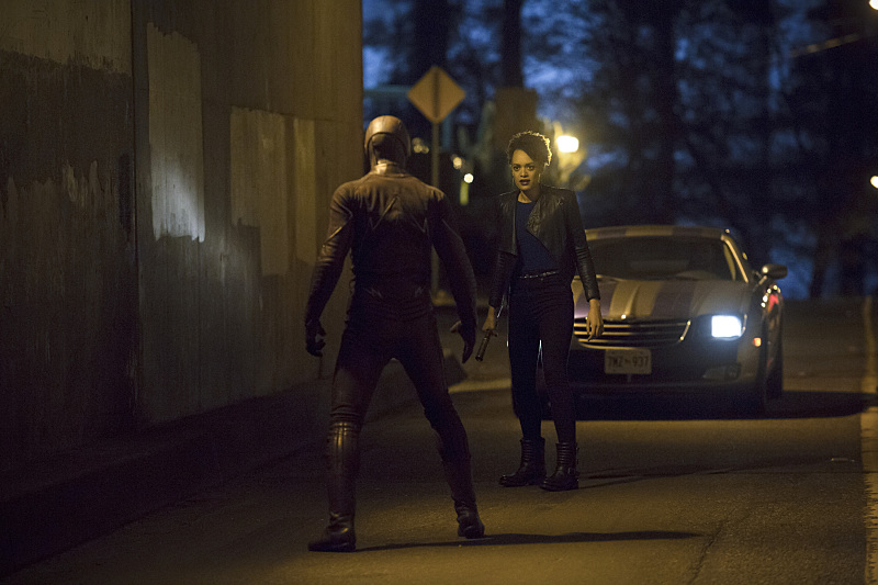 Still of Grant Gustin and Britne Oldford in The Flash (2014)