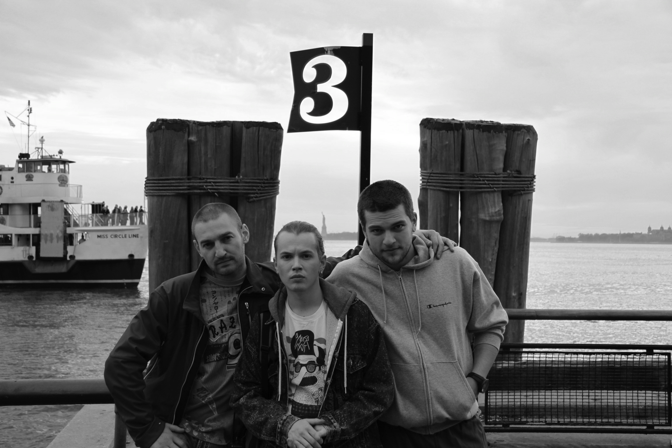 Vitali Alizier, Ivan Makarevich, Kirill Nagiev on Set Brigada-2 film, New York City