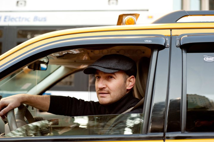 Taxi Driver is particularly important to Vitali Alizier, photo on set Brigada-2 film in New York City, 2010.