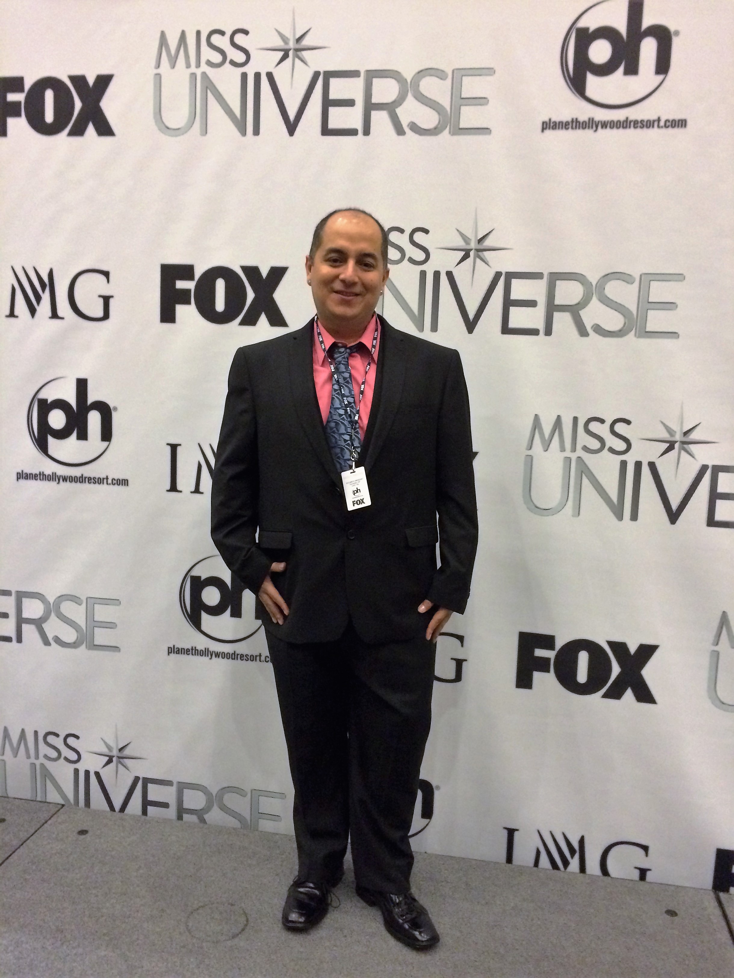 Esteban Escobar aka Steven Escobar (CEO, President & Executive Editor-In-Chief from Diversity News Magazine) Attends Miss Universe 2015 Final Telecast on FOX at Axis Theater Planet Hollywood Resort & Casino on 12-20-2015.