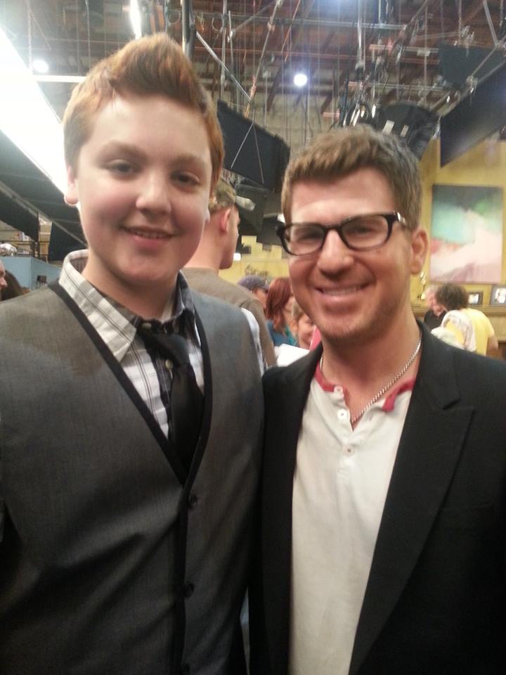 Zachary with Jason Hervey, Exec Producer of SEE DAD RUN on Nick@Nite (formerly big brother 
