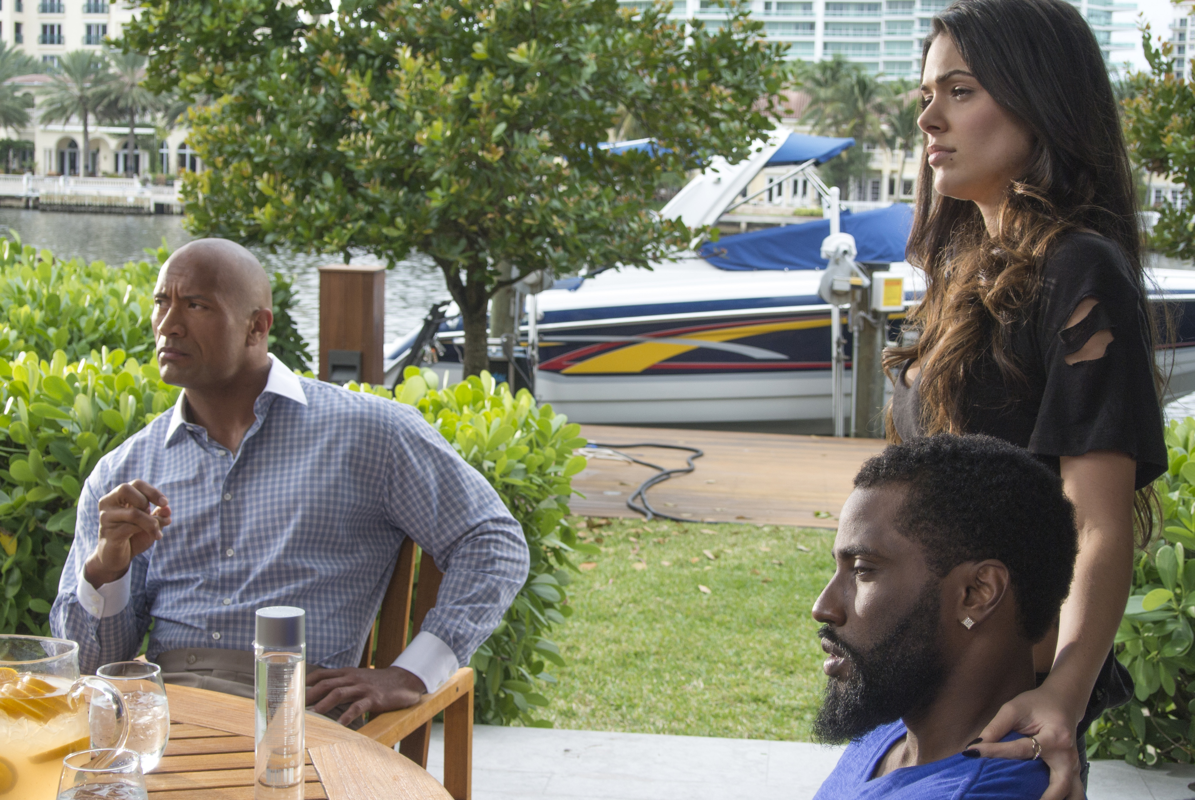 Still of Dwayne Johnson and Anabelle Acosta in Ballers (2015)