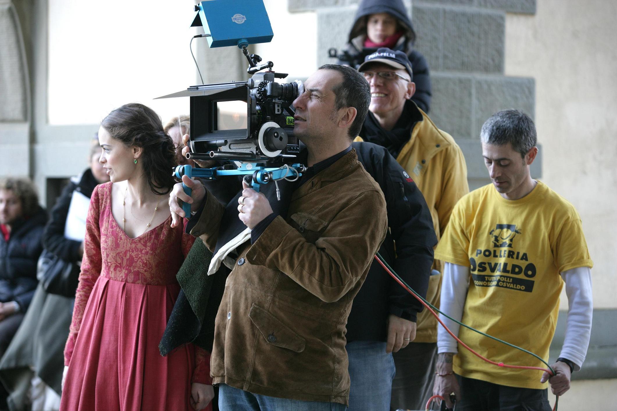 Cosima Coppola, Giorgio Serafini on the set of 