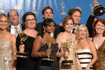 Melora Hardin, Jenna Fischer, Kate Flannery, Phyllis Smith, Rainn Wilson, John Krasinski, Mindy Kaling, Angela Kinsey and Brian Baumgartner at event of The Office (2005)