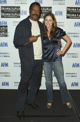 Fred Williamson and Jenna Fischer