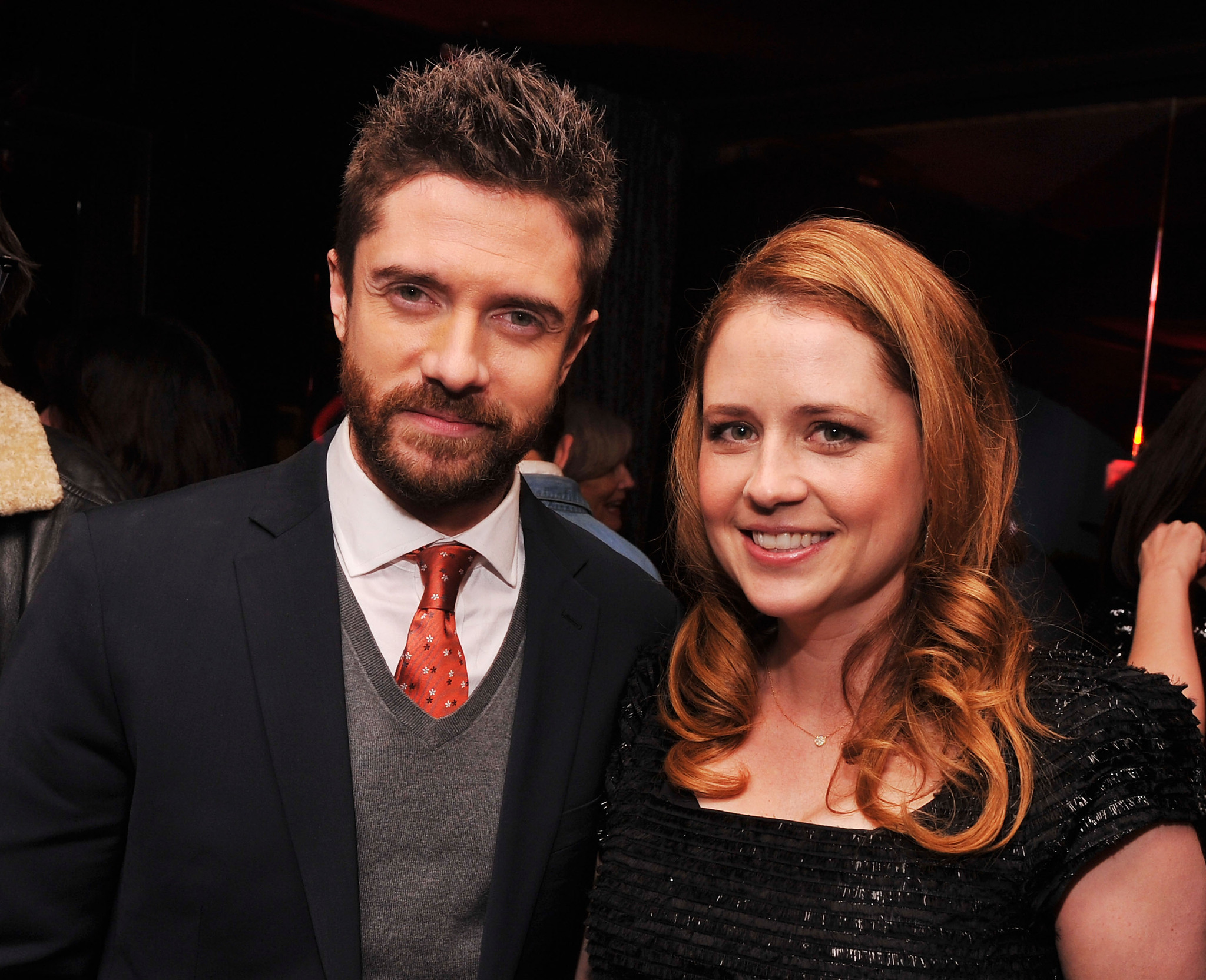 Jenna Fischer and Topher Grace at event of The Giant Mechanical Man (2012)