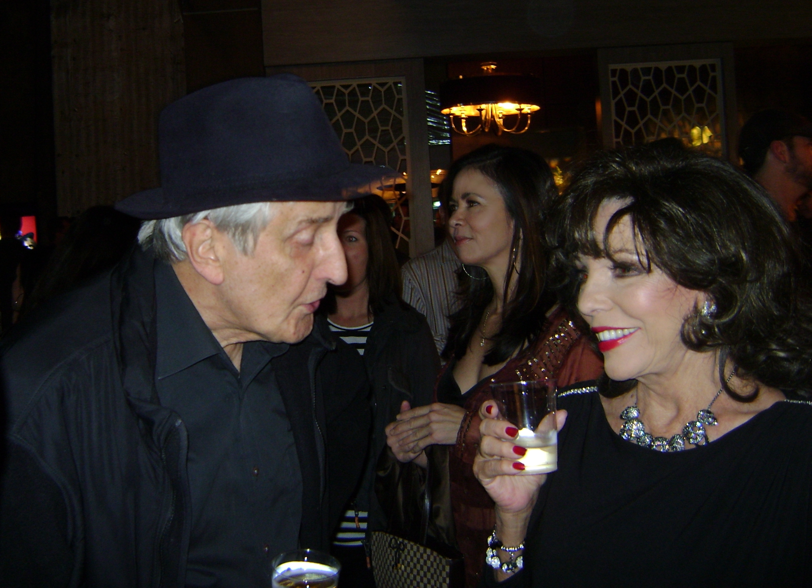 With Joan Collins at CBS wrap party for Happily Divorced