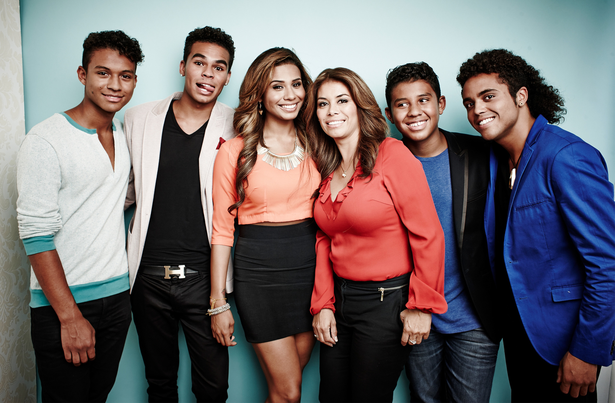 Randy Jackson, Jermajesty Jackson, Genevieve Jackson, Jaafar Jackson and Donte Jackson