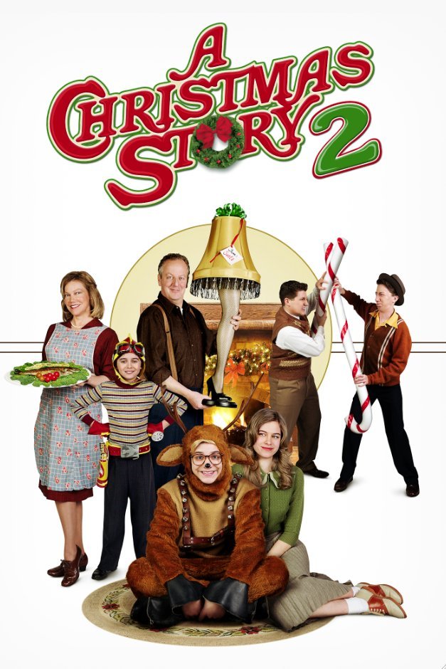 Stacey Travis, Daniel Stern, Braeden Lemasters, Tiera Skovbye, Valin Shinyei, David W. Thompson and David Michael Paul in A Christmas Story 2 (2012)