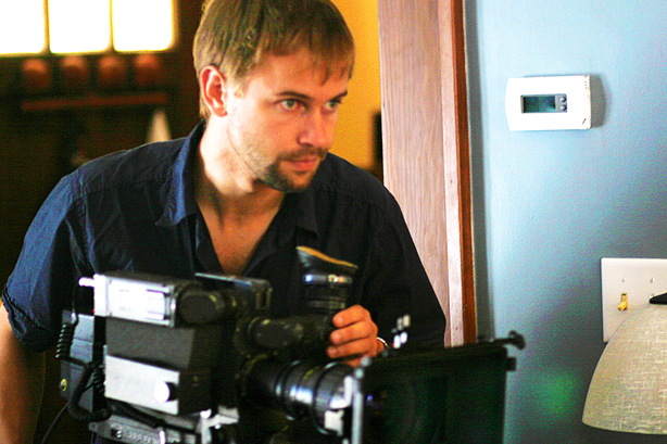 Director Andrew Lawton on the set of 'Wake' (2008)