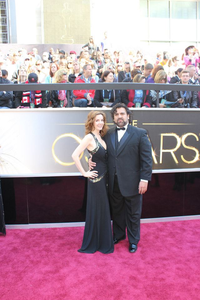 Gabriel Schmidt and Helene Cardona at the Oscars 2013.