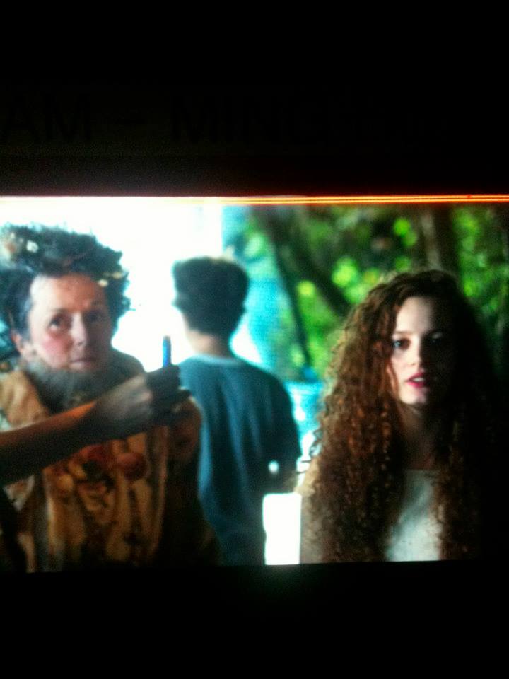 Liath & Emilia on the set of The Fairies' Child