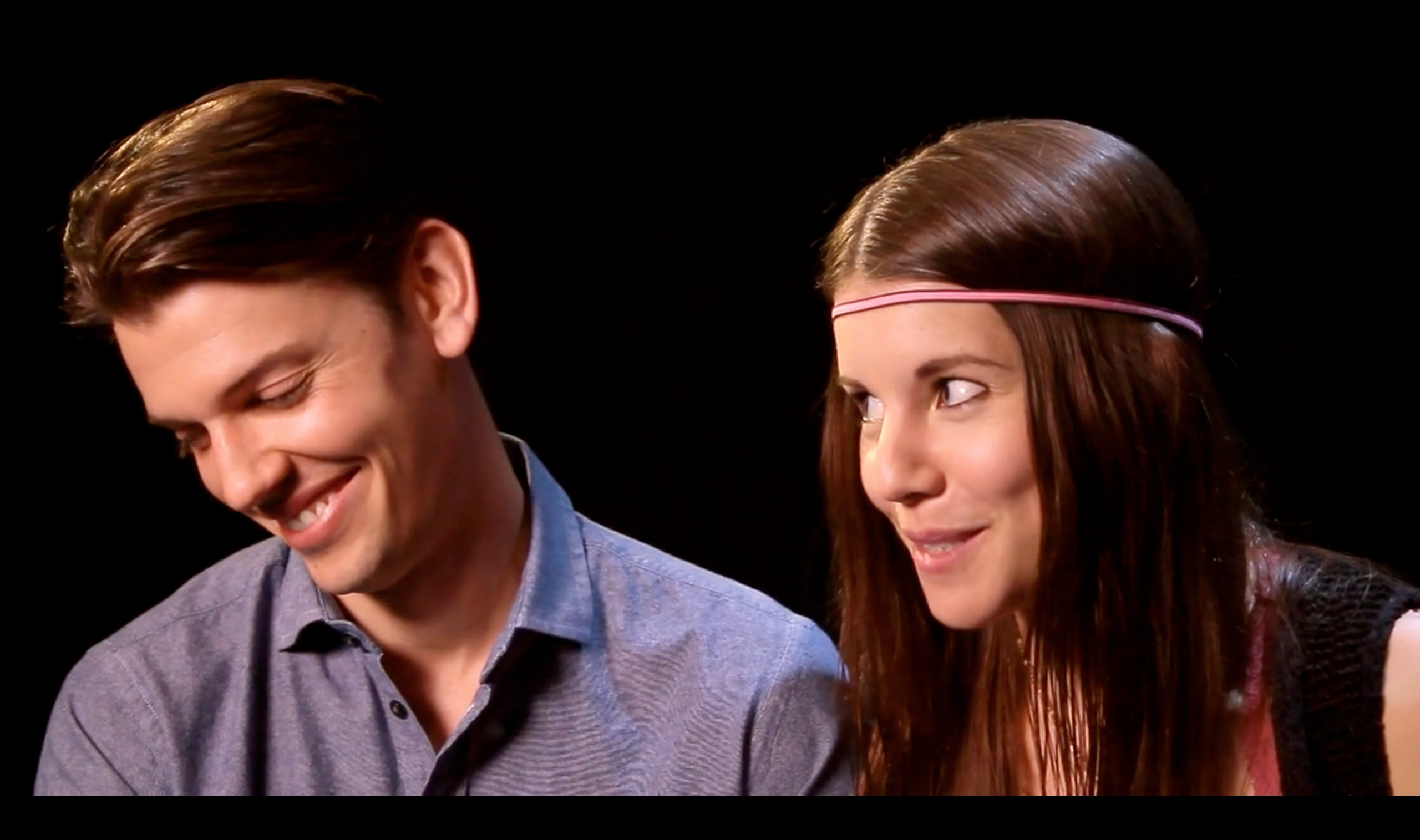 Still of Justine Griffiths and Philip Gray in Community Theatre