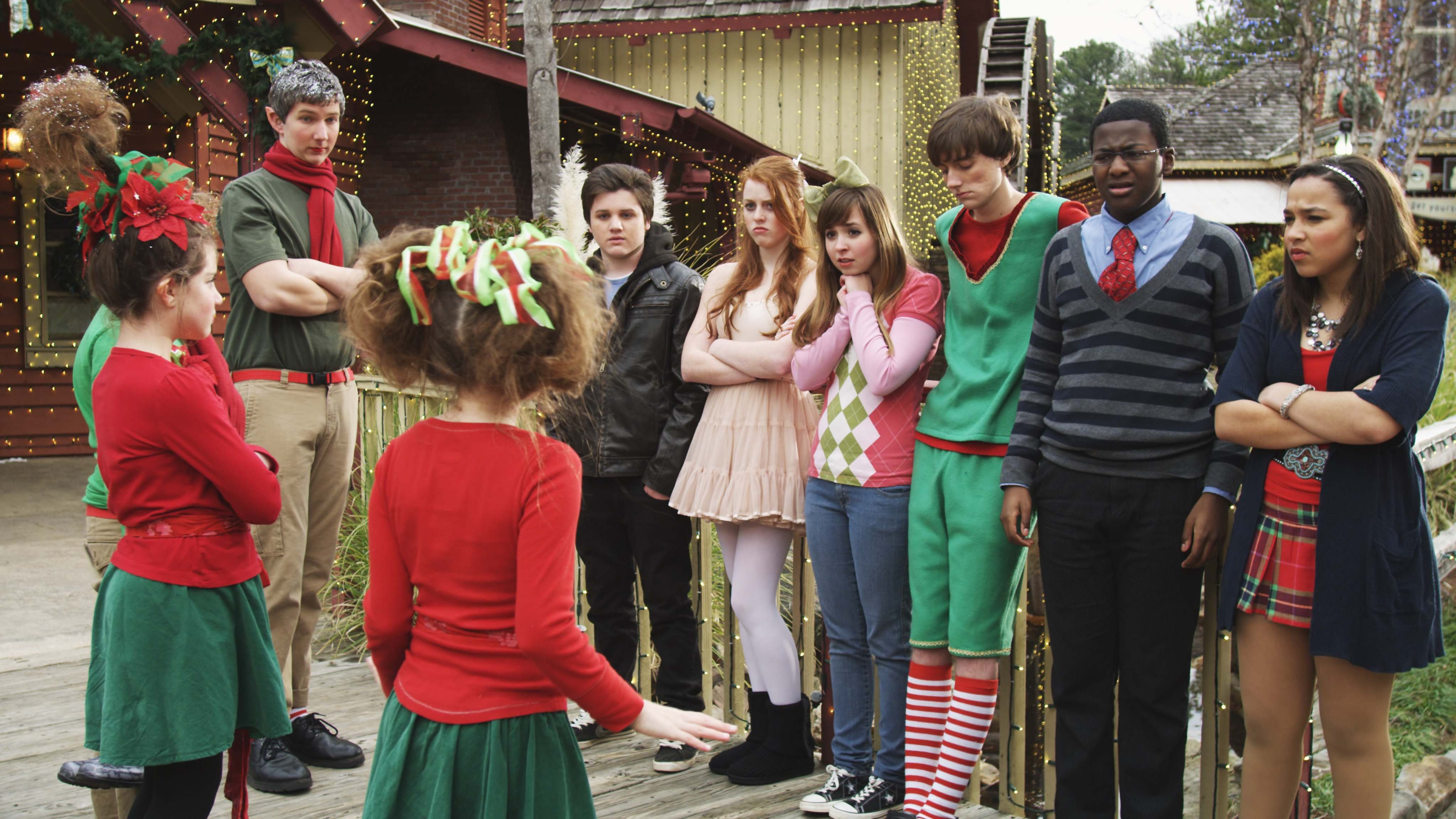 Trey Best, Matthew Smock, William J. Harrison, Tessa Joy Thornbrough, Tim Baran, Katie Delk, Annie Laurie Daniel and Erika Bierman in Santa's Boot Camp (2015)