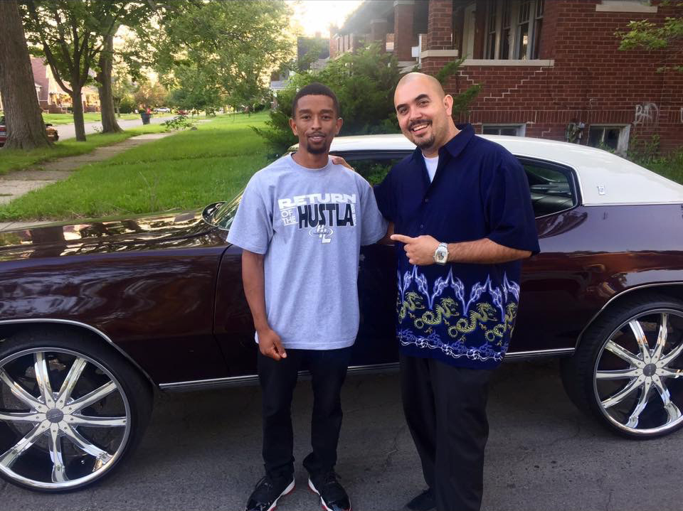 Kevin L. Walker and Noel Gugliemi on the set of 
