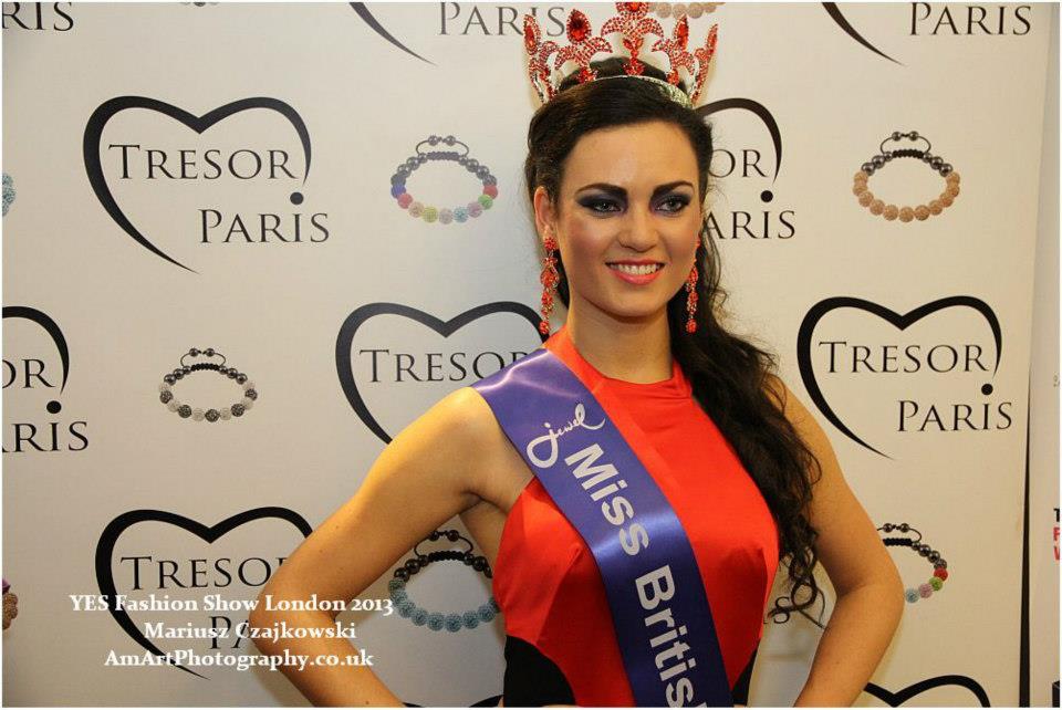 Presenting at the Yes Fashion Show in London Fashion Week February 2013 as Miss British Empire.