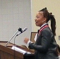 Dena Tyson discussing her novel 