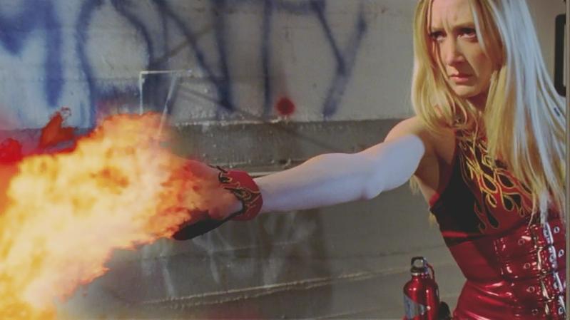 Red Flame, played by Christanna Rowader, in Non-Super Steve