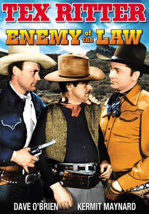 Dave O'Brien and Tex Ritter in Enemy of the Law (1945)