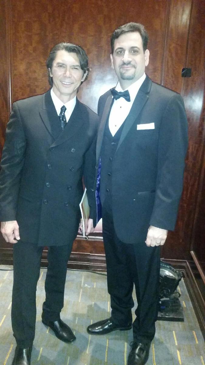 At the 2015 DGA Awards, with old friend Lou Diamond Phillips....