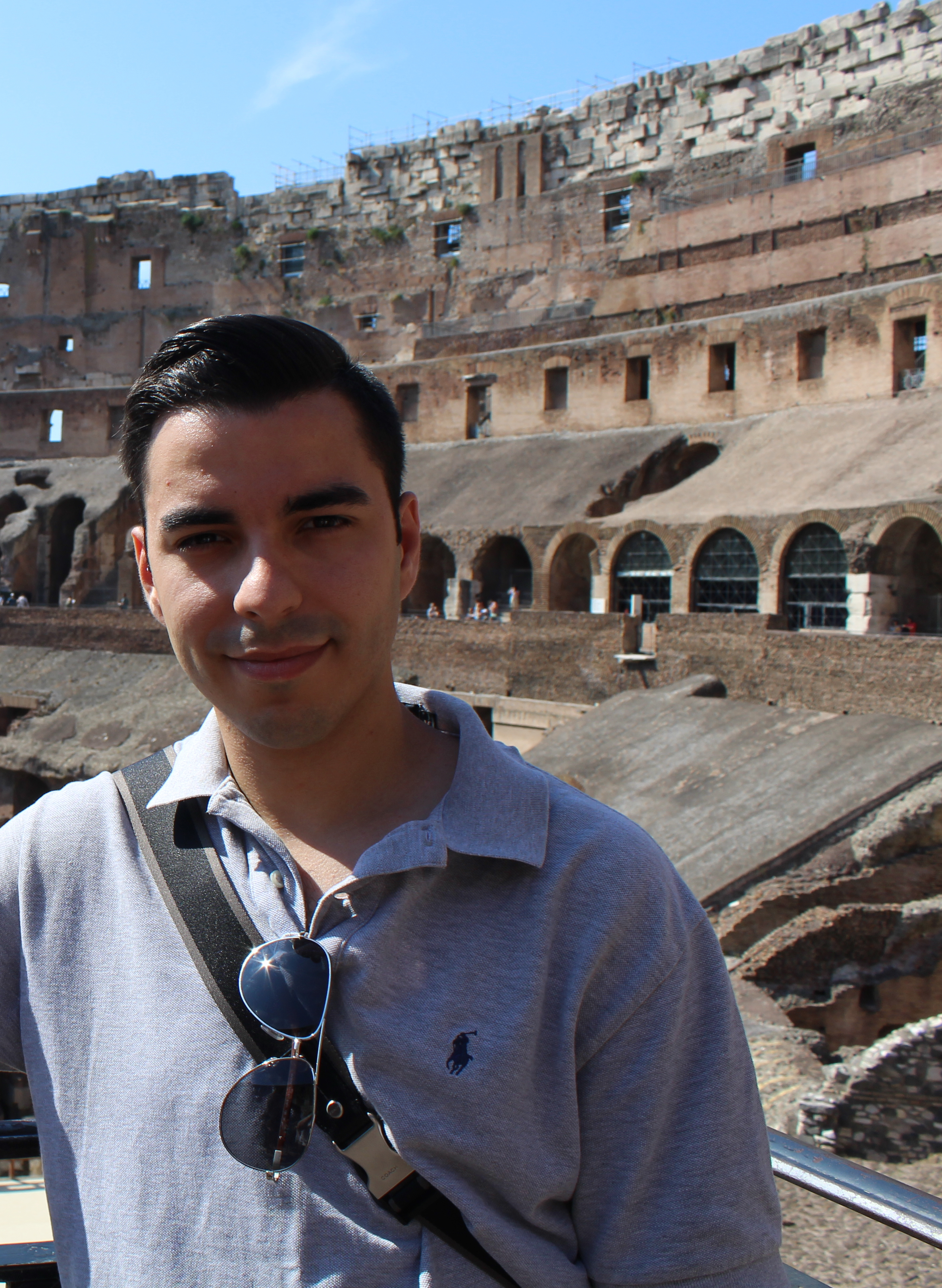 Kyle Leite at the Roman Colosseum.