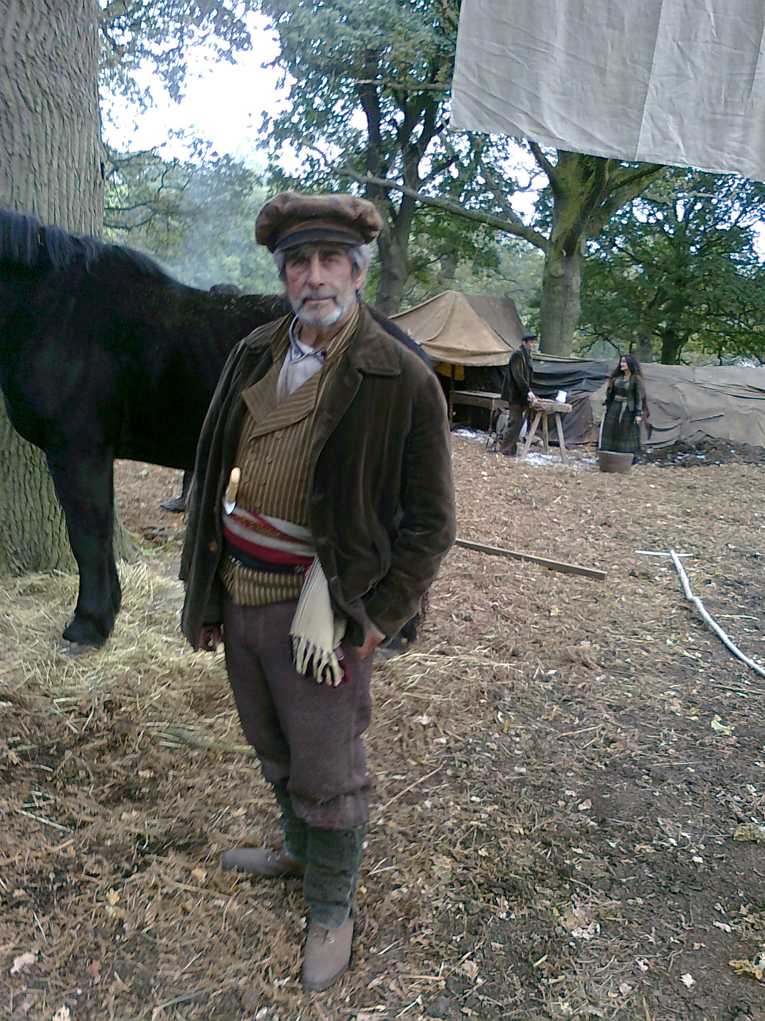 Gioacchino Cuffaro on set of Sherlock Holmes 2 a Game Of Shadows as a Gypsy