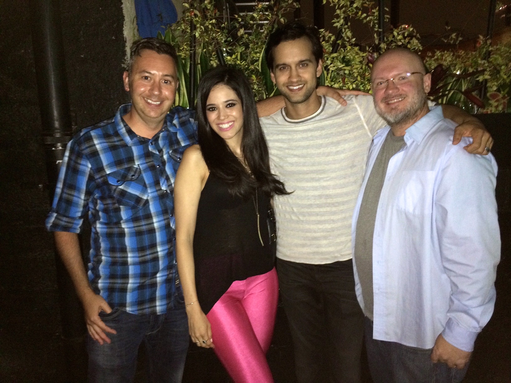 Ana Maria in Novela Land wrap party with Zach O'Brien, Edy Ganem and Michael Steger