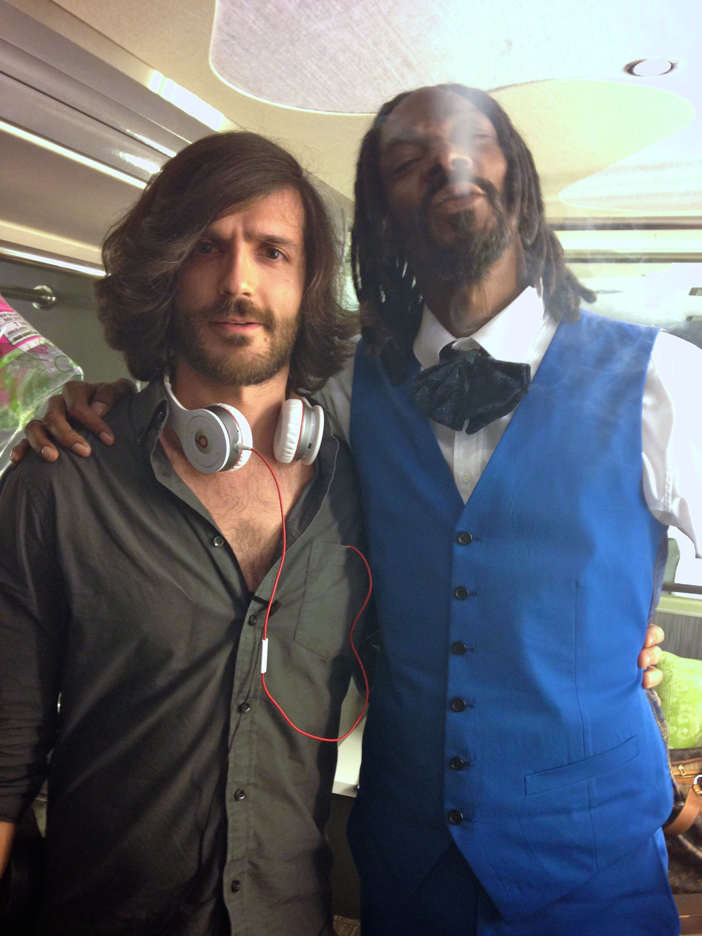 filming with Snoop Dogg